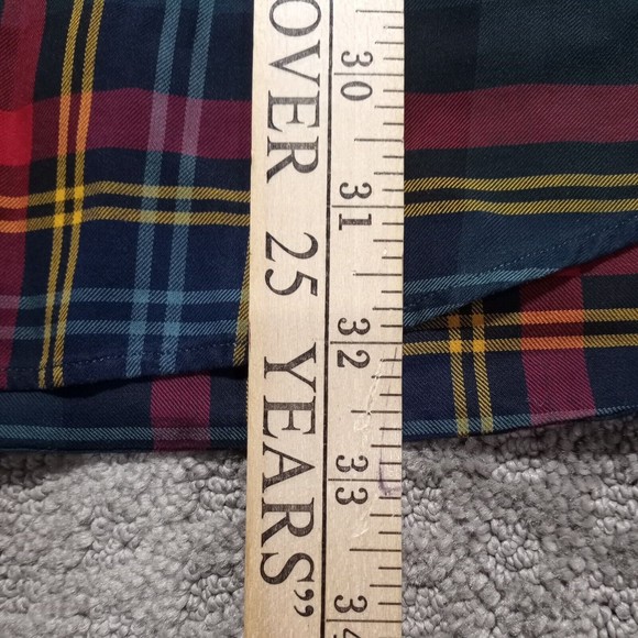 Mens Ralph Lauren Blake Long Sleeve Plaid Button Up Shirt Size Large Green Red - Picture 3 of 8